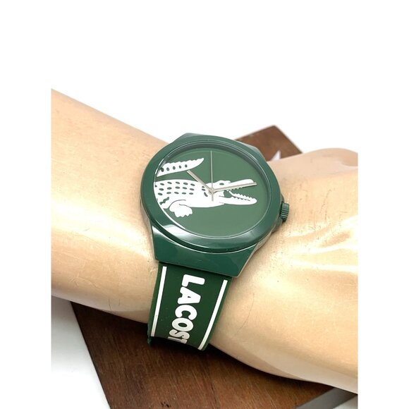 Lacoste Men's Watch 2011309 Neocroc Quartz Green Dial Rubber Strap 42mm - Picture 5 of 13